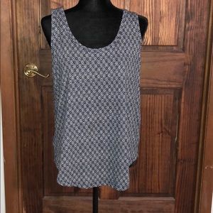 Women’s LOFT Navy Patterned Tank